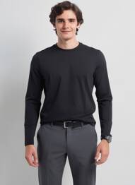 Tricou broderie mâneci lungi negru MUSTANG bărbat