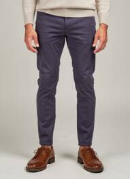 Pantalon slim țesătură poplin mărime normală albastru CERRUTI 1881 bărbat
