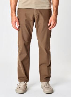 Pantalon chino țesătură poplin mărime normală gri TELERIA ZED bărbat