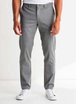 Pantalon slim țesătură melanj mărime normală gri TOMMY HILFIGER bărbat