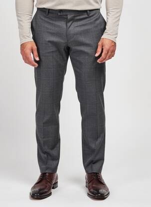 Pantalon slim țesătură melanj mărime normală gri STRELLSON bărbat