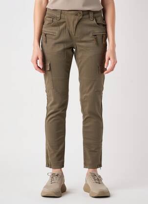 Pantalon cargo subțire talie joasă maro LA REDOUTE femeie