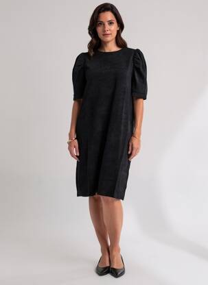 Rochie midi mâneci scurte mâneci scurte negru MOLLY BRACKEN femeie