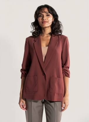 Sacou finisaj interior dublat maro CREAM femeie