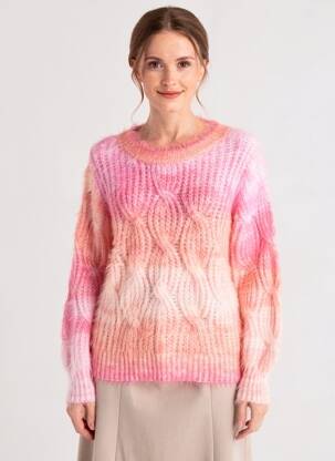 Pulover croială cambrată mâneci lungi roz MOLLY BRACKEN femeie