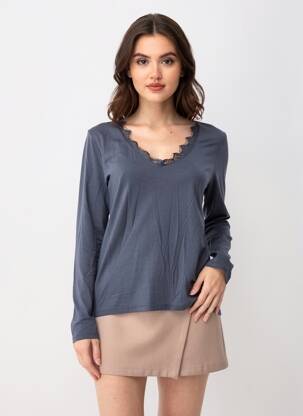 Tricou mâneci lungi mâneci lungi albastru LES TROPEZIENNES PAR M.BELARBI femeie