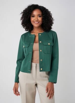Jachete casual guler rotund verde MOLLY BRACKEN femeie