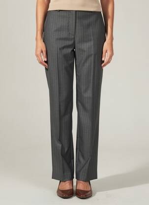 Pantalon drept țesătură crep talie înaltă negru CREAM femeie