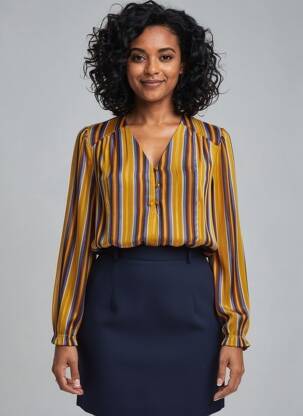 Bluză mâneci lungi mâneci lungi galben SEASON femeie
