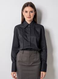 Cămașă croială cambrată mâneci lungi negru GUESS femeie