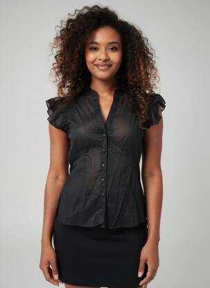 Cămașă mâneci scurte mâneci scurte negru PEPE JEANS femeie
