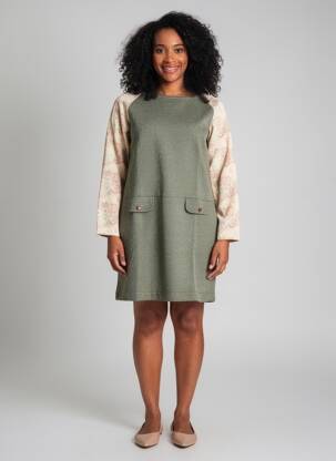 Rochie scurtă mâneci lungi mâneci lungi verde GAËLLE BARRE femeie