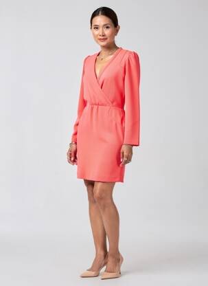 Rochie scurtă mâneci lungi mâneci lungi roz HOSS femeie
