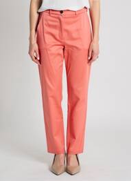 Pantalon drept talie elastică roz MON N°2 femeie