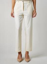Pantalon drept talie elastică alb MON N°2 femeie