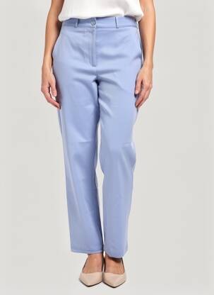 Pantalon drept talie elastică albastru deschis MON N°2 femeie