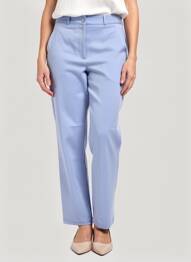 Pantalon drept talie elastică albastru deschis MON N°2 femeie