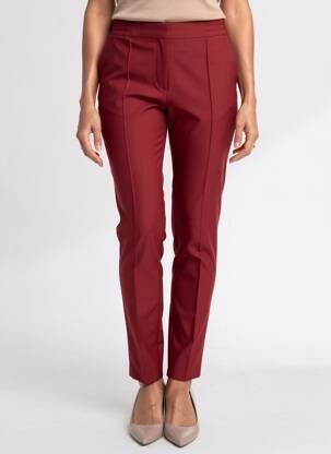 Pantalon slim talie elastică maro NATHALIE VLEESCHOUWER femeie