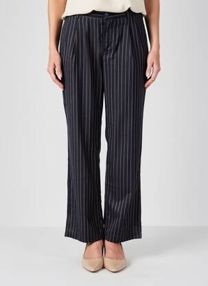 Pantalon drept țesătură poplin mărime normală albastru SARAH JOHN femeie