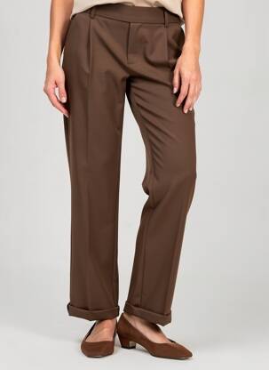 Pantalon drept elasticitate mărime normală maro DROLE DE COPINE femeie