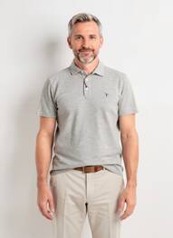 Polo croială cambrată mâneci scurte gri CARNET DE VOL bărbat
