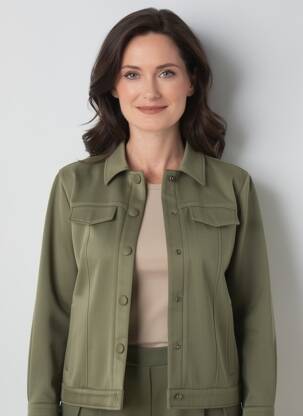 Jachete casual țesătură suedină verde SENORETTA femeie