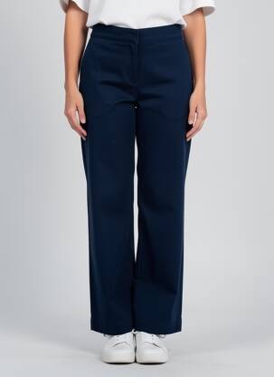Pantalon chino țesătură poplin mărime normală albastru SAINT JAMES femeie