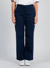 Pantalon chino țesătură poplin mărime normală albastru SAINT JAMES femeie