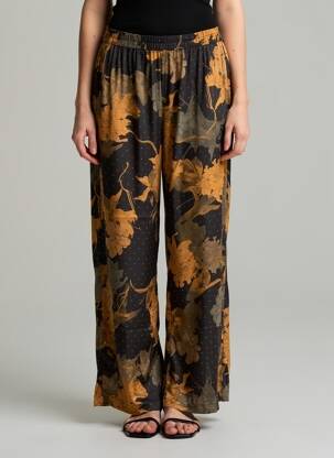 Pantalon drept talie elastică negru LM LULU femeie
