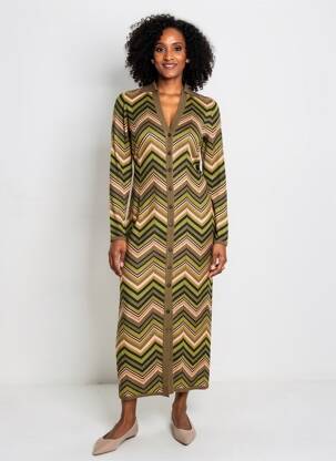 Rochie lungă mâneci lungi mâneci lungi verde SURKANA femeie