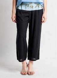 Pantalon drept talie elastică albastru NÜ femeie