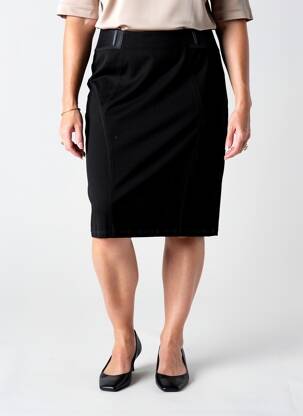 Fustă midi croială dreaptă negru CHRISTINE LAURE femeie