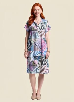 Rochie midi mâneci scurte mâneci scurte albastru JUPER femeie
