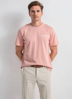 Tricou croială dreaptă mâneci scurte roz STREET ONE bărbat