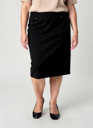 Fustă midi elasticitate negru CHRISTINE LAURE femeie