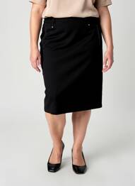 Fustă midi elasticitate negru CHRISTINE LAURE femeie