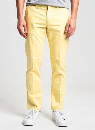 Pantalon chino închidere cu fermoar sub clapetă cu cârlig mărime normală galben TOMMY HILFIGER bărbat