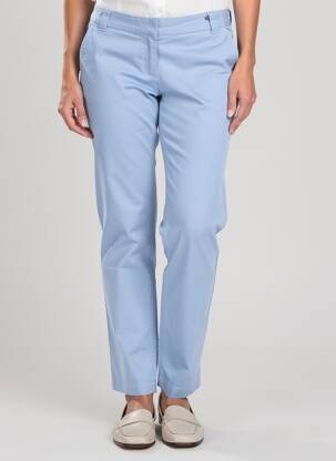 Pantalon chino țesătură poplin mărime normală albastru TOMMY HILFIGER femeie