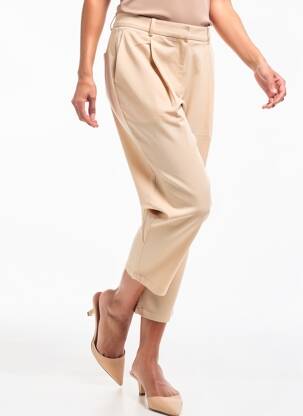 Pantalon 7/8 talie înaltă talie înaltă bej COMPTOIR DES COTONNIERS femeie