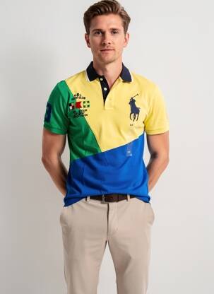 Polo serigrafie mâneci scurte galben RALPH LAUREN bărbat