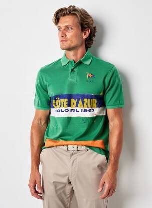Polo serigrafie mâneci scurte verde RALPH LAUREN bărbat