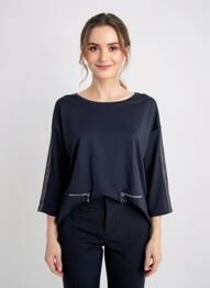 Top elasticitate mâneci 3/4 albastru BETTY BARCLAY femeie