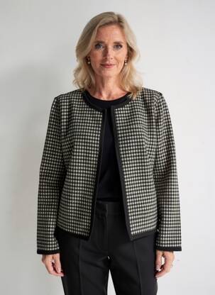 Jachete casual guler rotund negru FRED SABATIER femeie