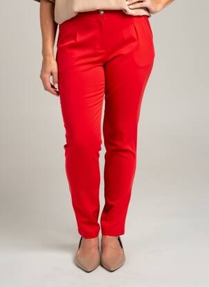 Pantalon slim țesătură poplin mărime normală roșu MADO ET LES AUTRES femeie