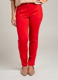 Pantalon slim țesătură poplin mărime normală roșu MADO ET LES AUTRES femeie