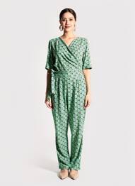 Salopetă-pantalon mâneci scurte mâneci scurte verde BETTY BARCLAY femeie
