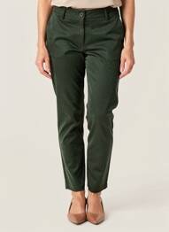 Pantalon slim mărime normală mărime normală verde HALOGENE femeie