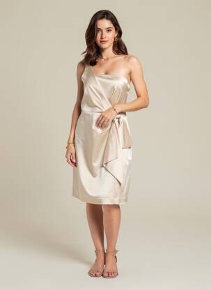 Rochie midi fără mâneci fără mâneci auriu RALPH LAUREN femeie