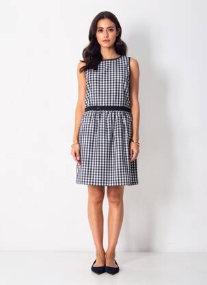Rochie midi fără mâneci fără mâneci negru BROOKS BROTHERS femeie