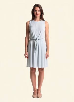 Rochie midi croială fluidă fără mâneci albastru TOMMY HILFIGER femeie
